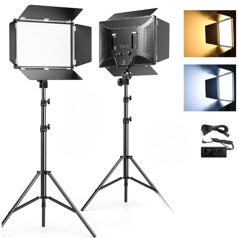 GENERICO - Panel Luz Fotografía R600 Rgb Recargable Trípode Control