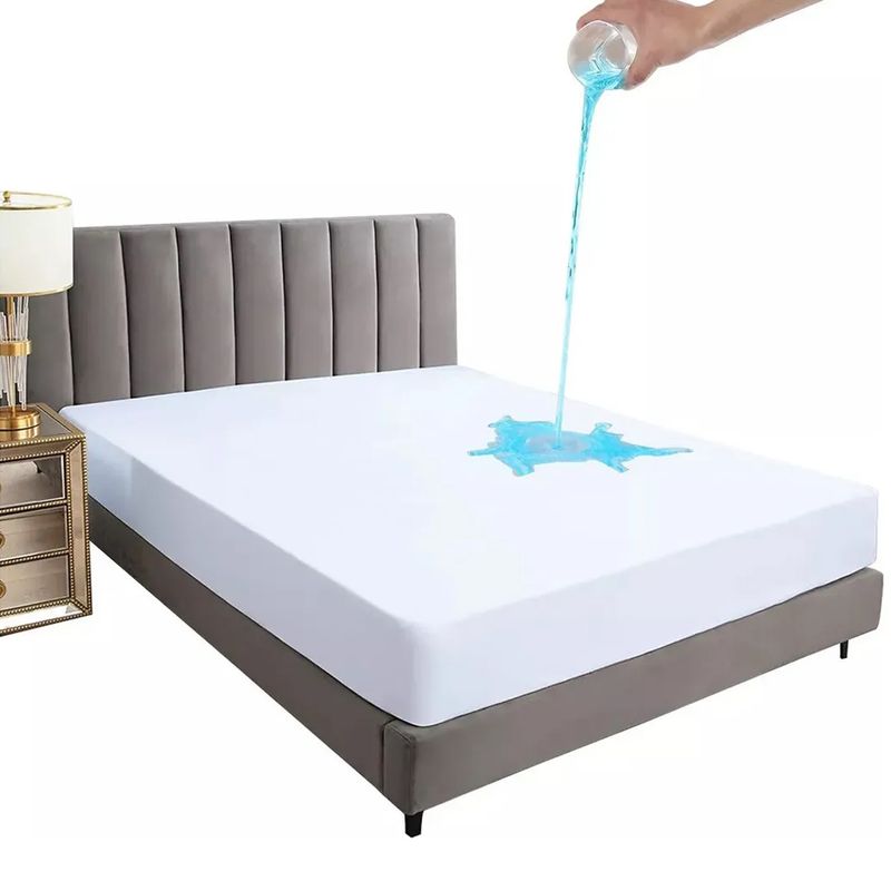 ONE PIXEL - Protector De Colchon Impermeable Antifluidos Cama Doble