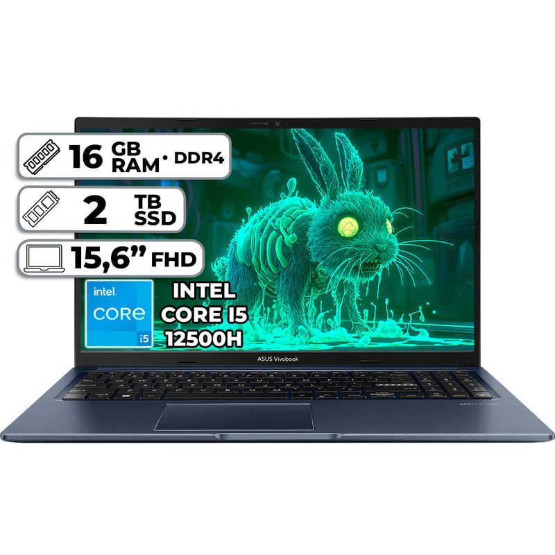 ASUS - PORTÁTIL ASUS X1502ZA-EJ2443 INTEL CORE I5-12500H 16GB RAM 2TB SSD 156 FHD