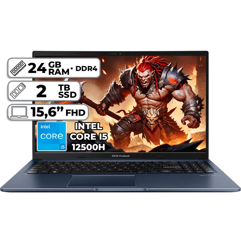 ASUS - PORTÁTIL ASUS INTEL CORE I5-12500H 24GB RAM 2TB SSD 156 FHD