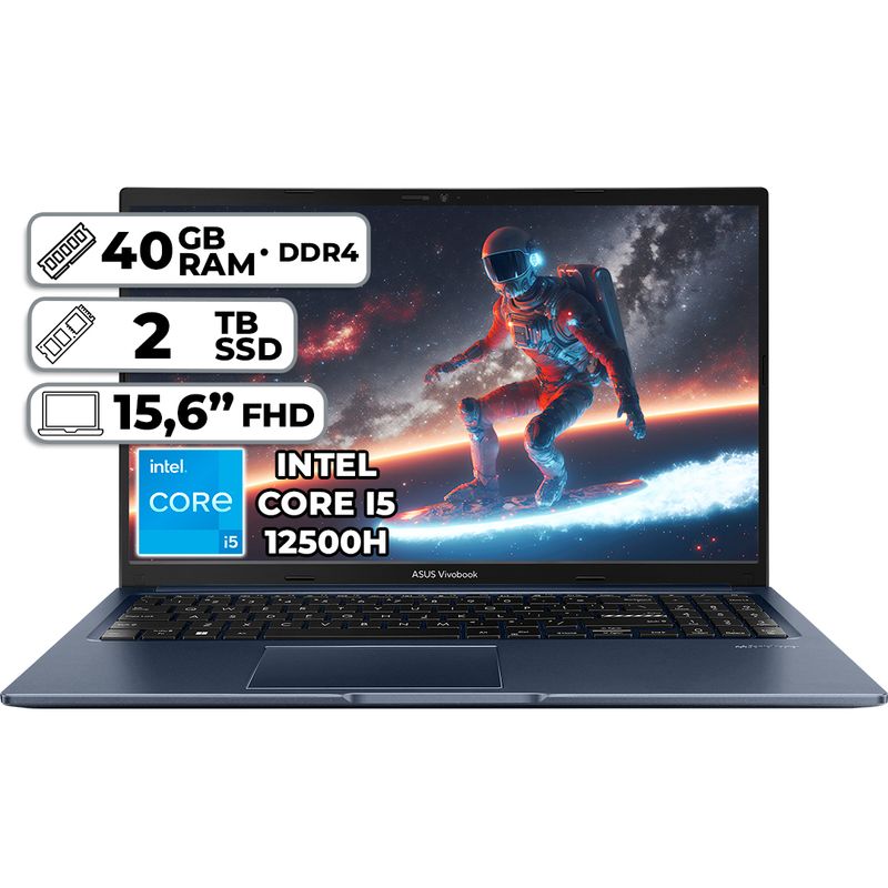 ASUS - PORTÁTIL ASUS X1502ZA-EJ2443 INTEL CORE I5-12500H 40GB RAM 2TB SSD 156 FHD