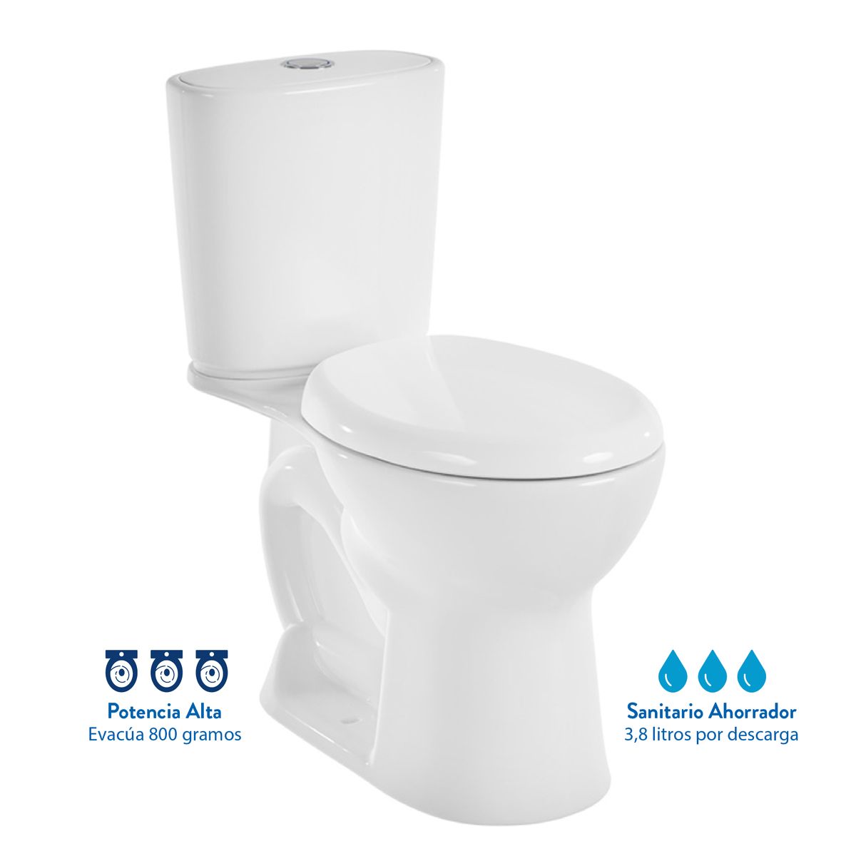 CORONA - Sanitario Aluvia Plus Redondo Blanco