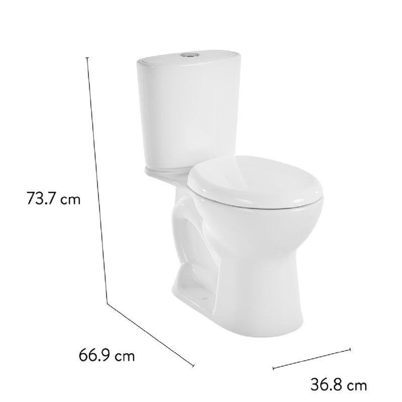 CORONA - Sanitario Aluvia Plus Redondo Blanco