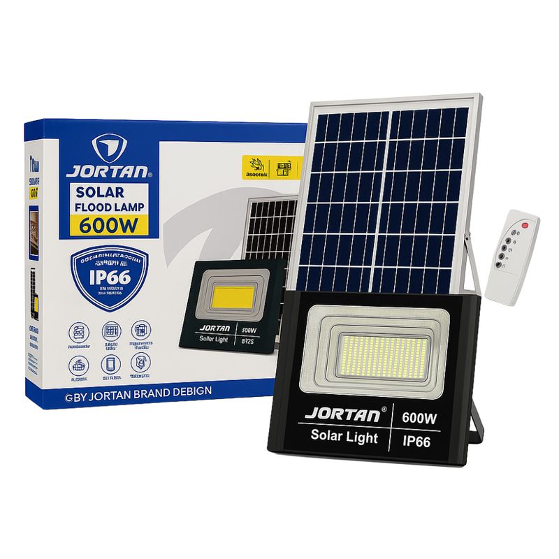 GENERICO - Lampara Reflector Panel Solar Jortan 600w Ip66 Recargable