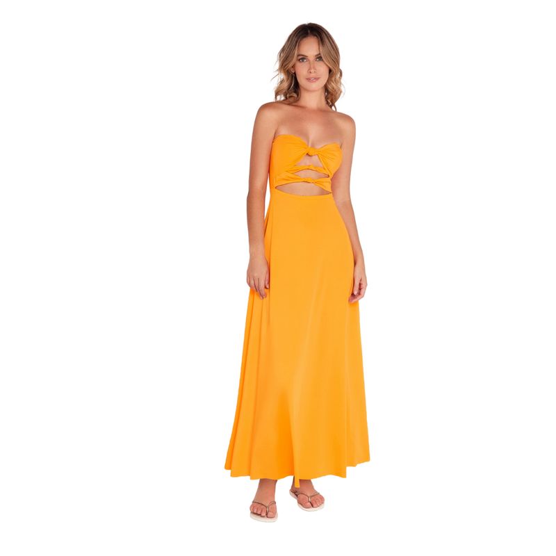FIORY - Vestido Largo  Mujer Mandarina Fiory 3183