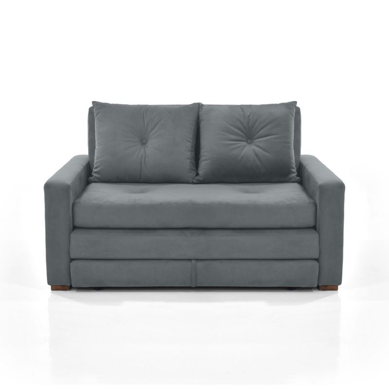 VENECIA - Sofá Cama Reclinable Torino 2P Tela Gris 147X93X87 cm