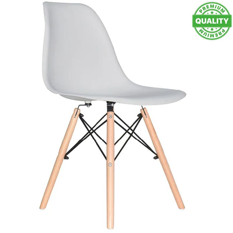 ONE PIXEL - Silla Eames Auxiliar Para Sala Comedor Gris One Pixel