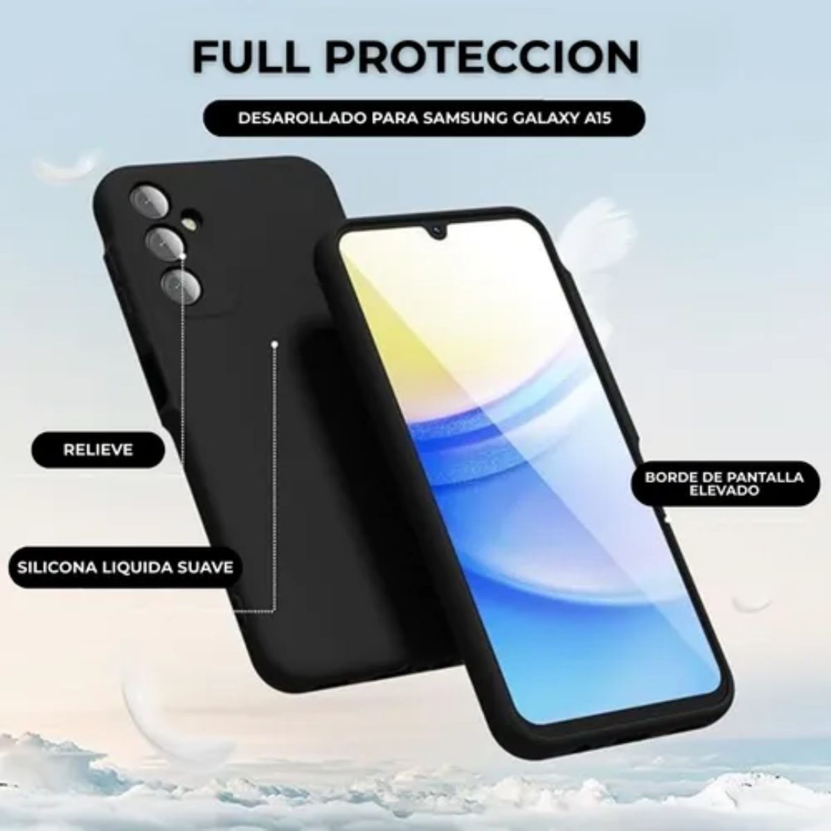 GENERICO - Estuche Funda Forro Protector En Silicona Para Samsung A15