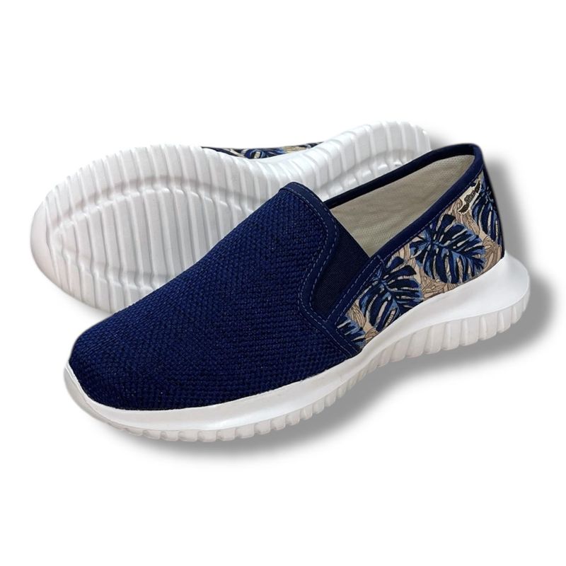 XIAN SHOES - tenis ultra livianos mujer azul rama beige E25