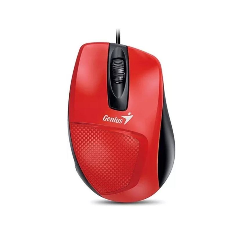 GENIUS - Mouse Alambrico Genius Ergonomico DX-150X USB Rojo