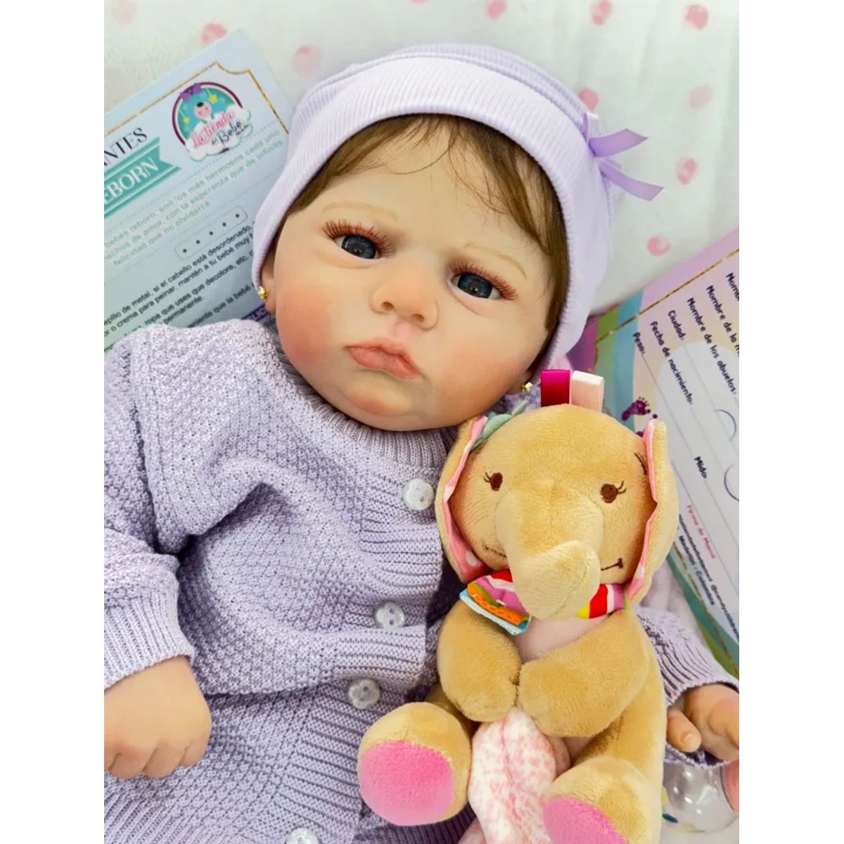 GENERICO - ❤ Bebe Reborn ❤ Antonella ❤ Ropa Morada ❤