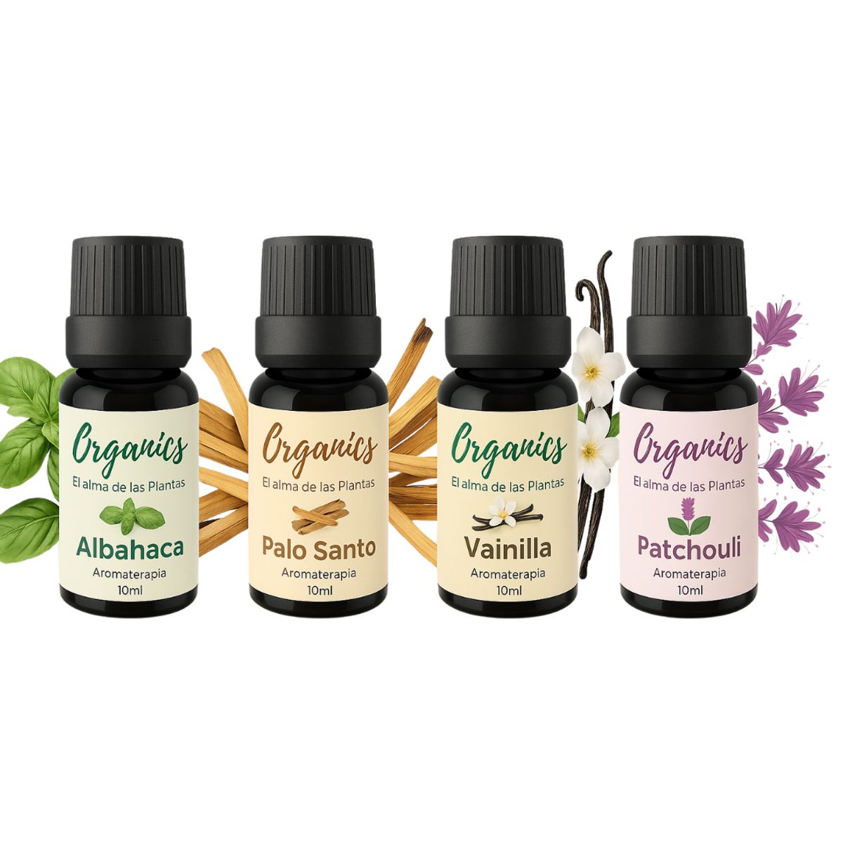 GENERICO - Kit Aromaterapia 4 aceites Esenciales