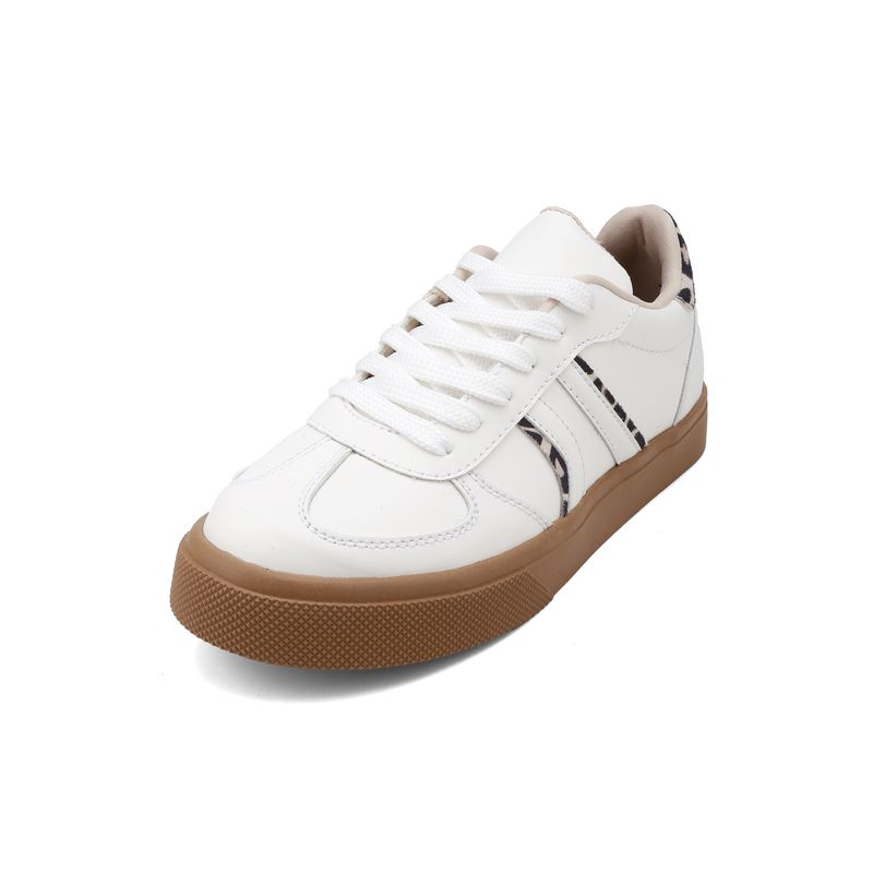 SEVENTEEN - TENIS BLANCOS CON APLIQUES EN ANIMAL PRINT SEVENTEEN PARIS