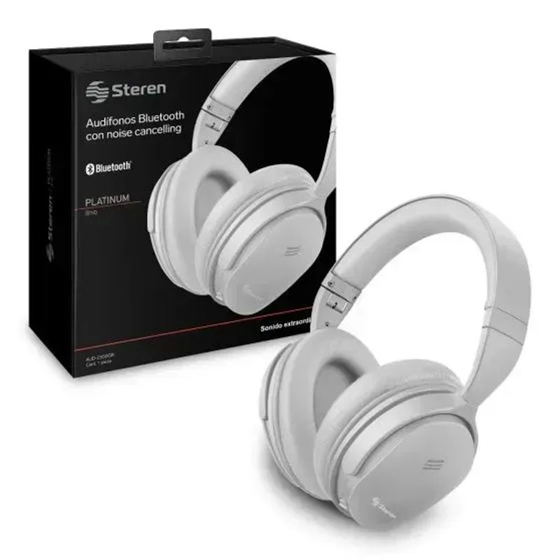 STEREN - Audifonos Steren Bluetooth CCancelacion De Rui Aud-2550 Gris