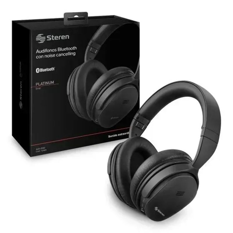 STEREN - Audifonos Steren Bluetooth CCancelacion De Rui Aud-2550 Negro