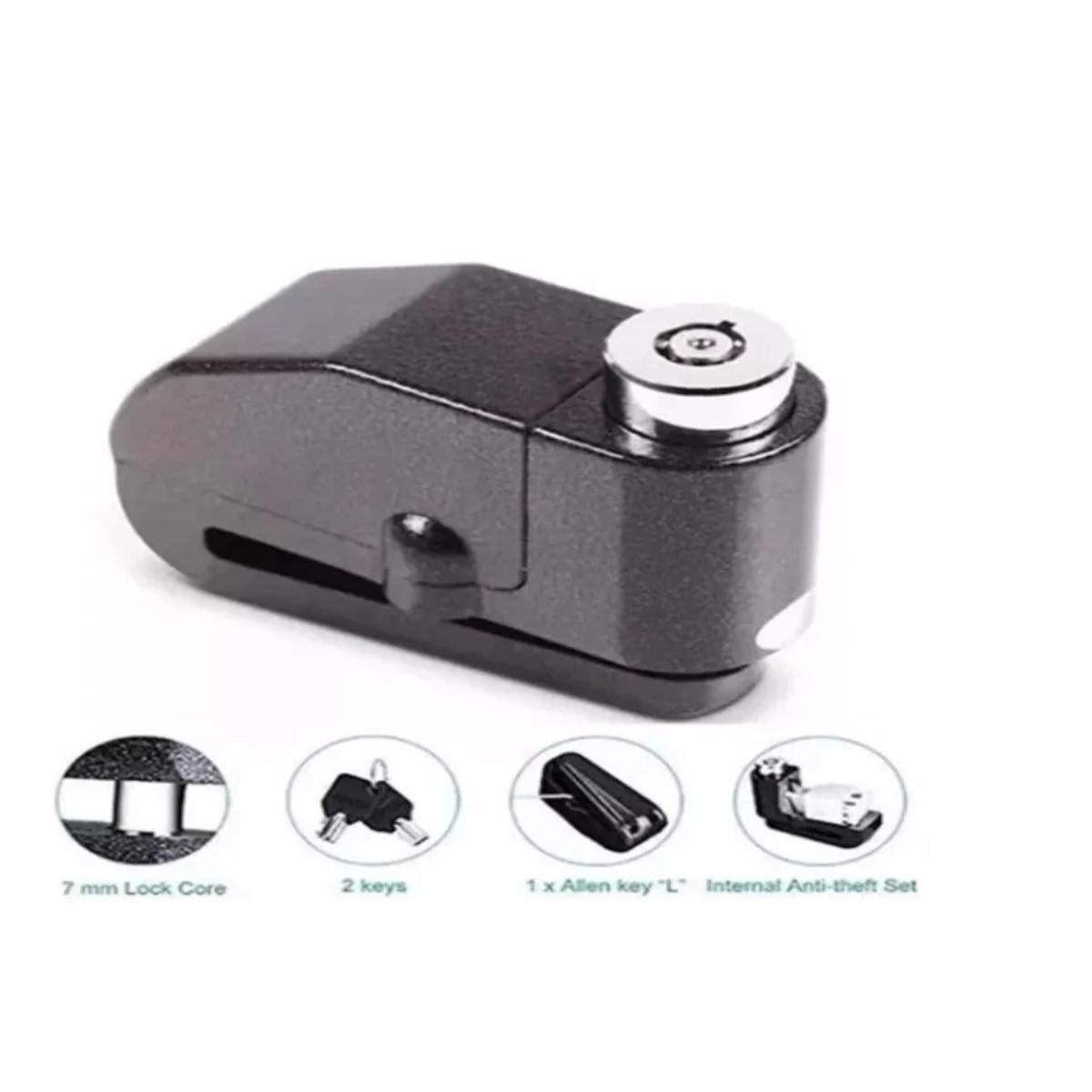 SKY - Candado-alarma Freno Disco Seguridad Para Motocicleta Y Bici