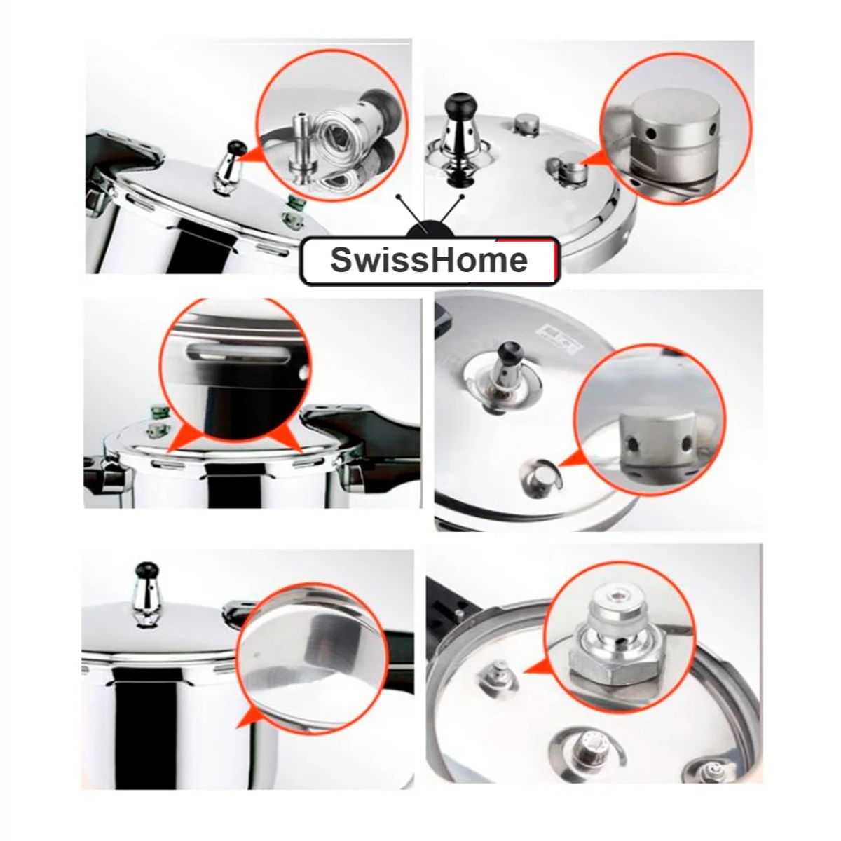 SWISSHOME - Olla Express Acero Quirúrgico 7l Swisshome
