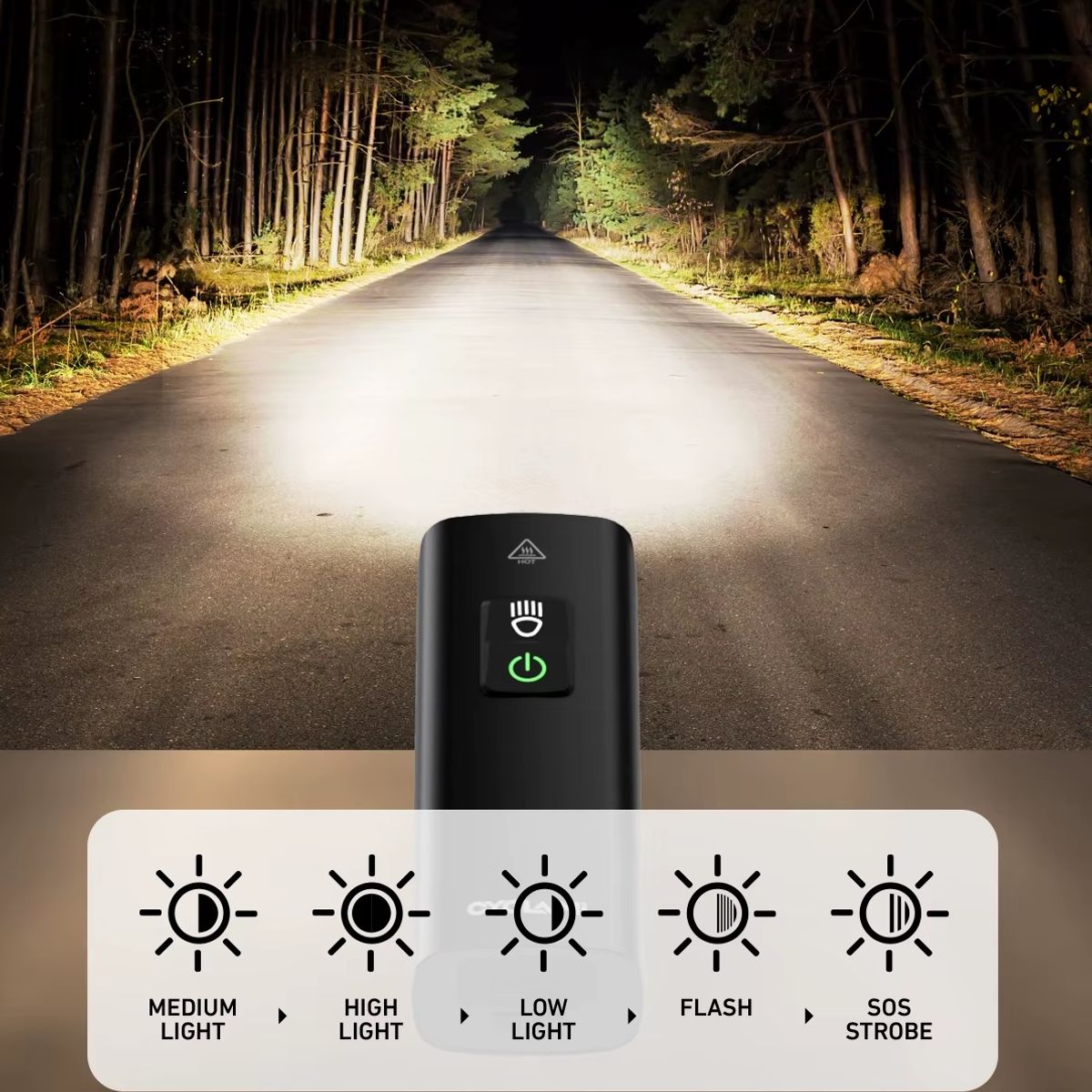 GENERICO - Linterna Recargable Bicicleta 2000 L Impermeable