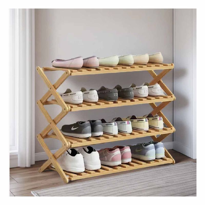 GENERICO - Mueble Organizador de Zapatos Zapatero en Madera Bambu Premium