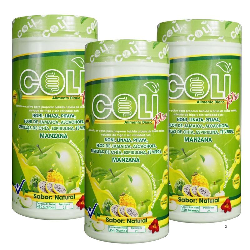 UNMERCO - Pack x3 Coli Plus  Limpieza intestinal y regularidad natural