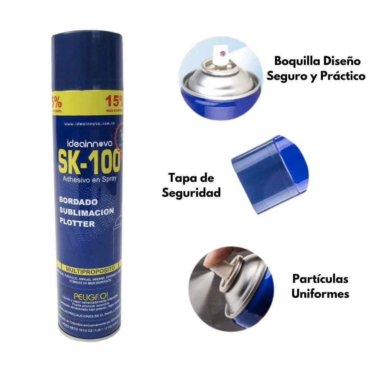 SK - Adhesivo Spray Pegante Reposicionable Sk-100 X1 Lata