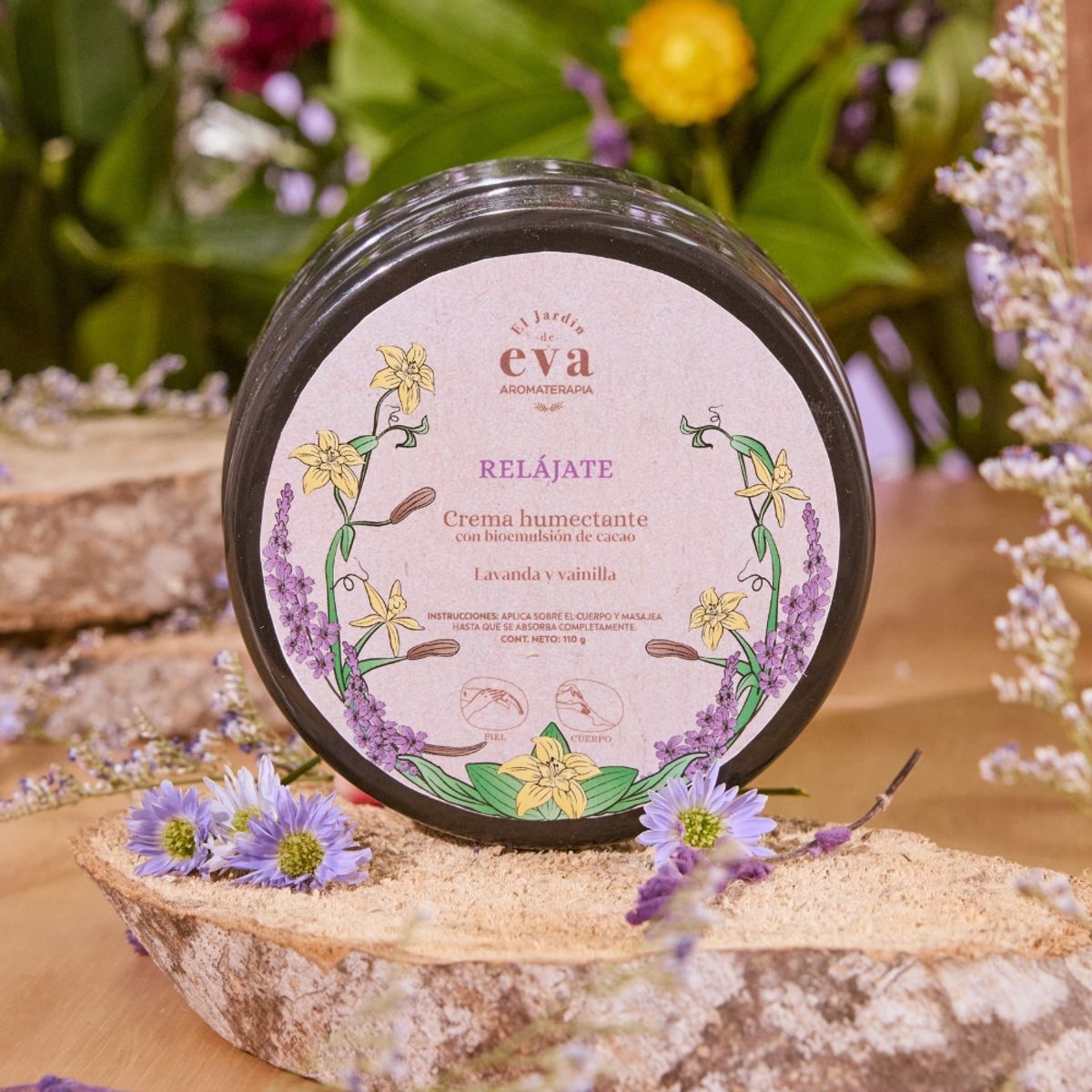 EL JARDIN DE EVA - Crema  Humectante con Bioemulsion de Cacao Relájate x 165 gr.