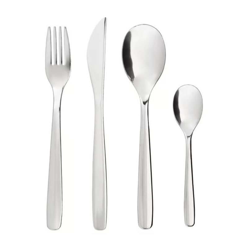 GENERICO - Juego De Cubiertos IKEA 16 Piezas 4x4 MOPSIG Gris