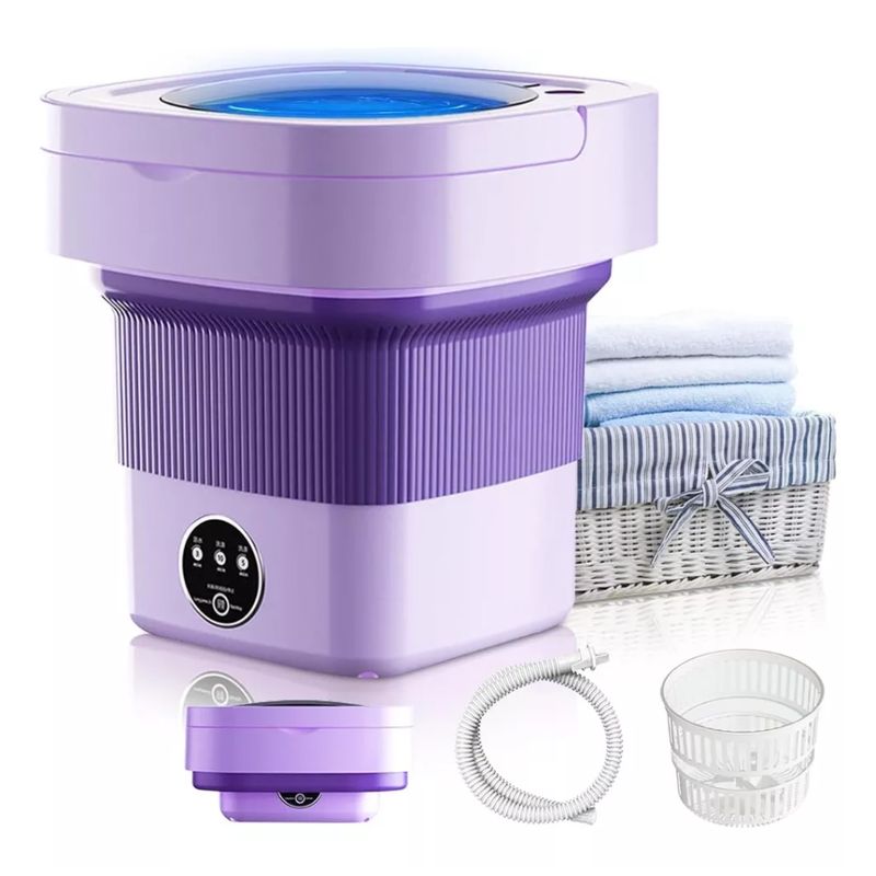 GENERICO - Lavadora Portátil Plegable 10l Con Desagüe Compacta 10 Lit