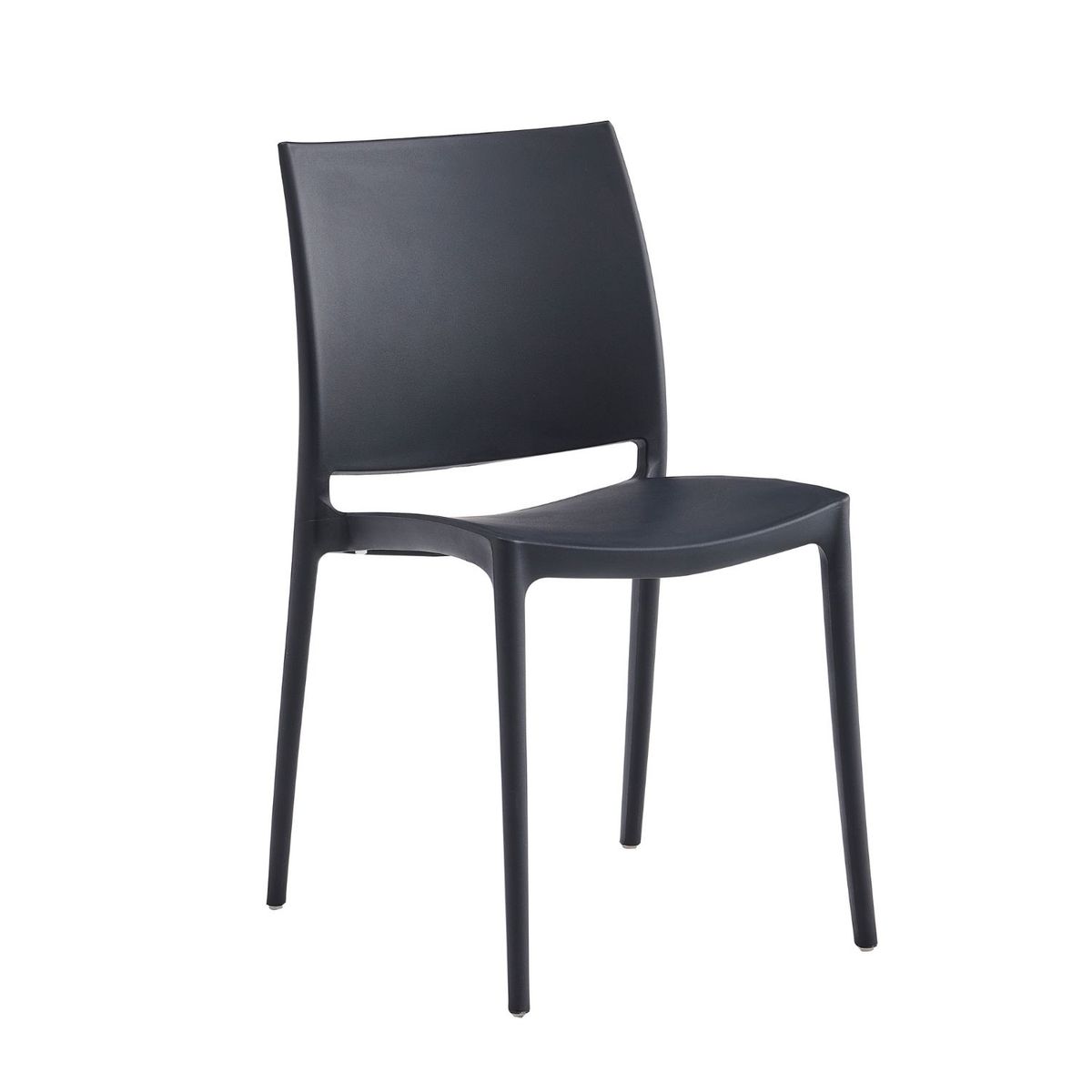 ERGONOMUS - Silla Plástica Classic de Polipropileno Con Proteccion UV Color Negro