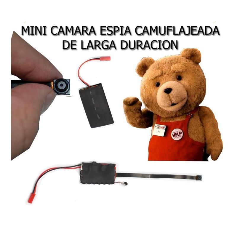 MINISO - Cámara Mini Espía Wifi Para Peluche Inalámbrica Monitoreo