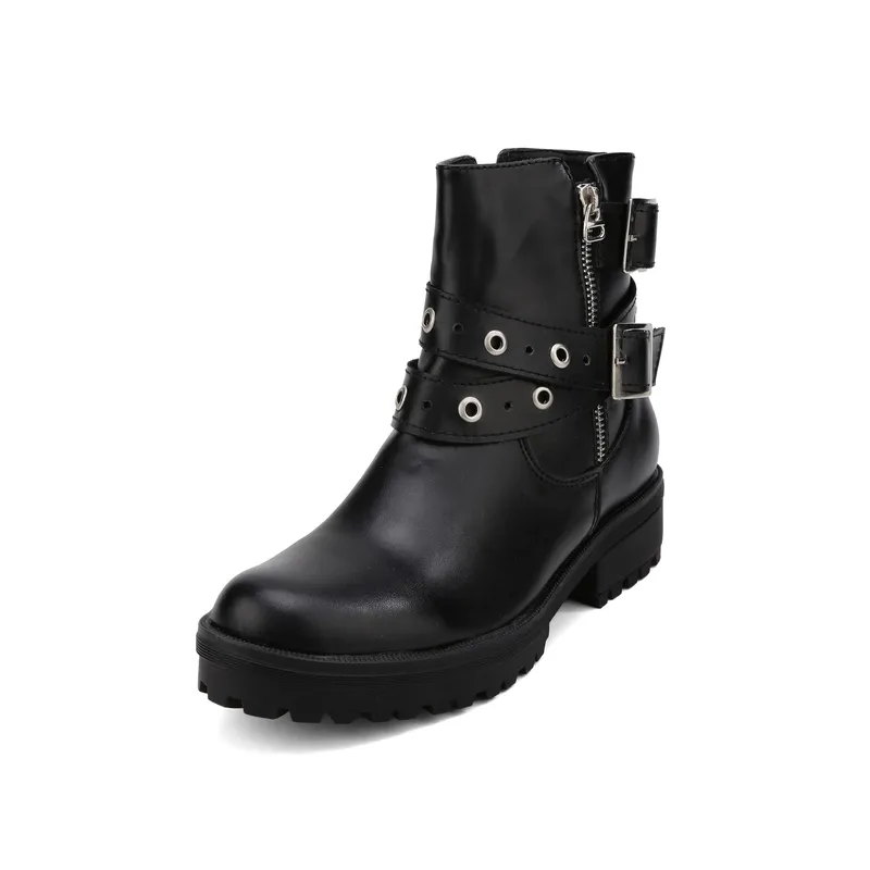 SEVENTEEN - BOTA NEGRA CON CORREAS SEVENTEEN BOYKAL