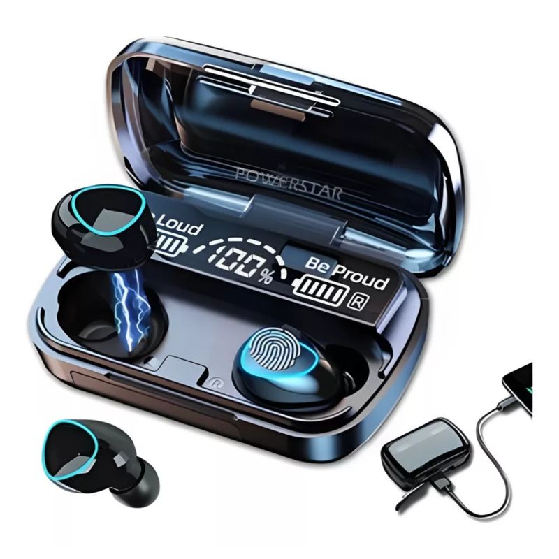 GENERICO - Audífonos Bluetooth M10 Con Cargador Power Bank De 2000mah