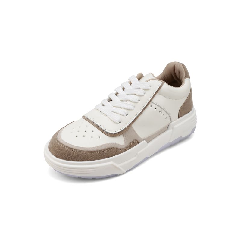 SEVENTEEN - TENIS BLANCOS CON APLIQUES BEIGES Y CAFES SEVENTEEN NAKIA