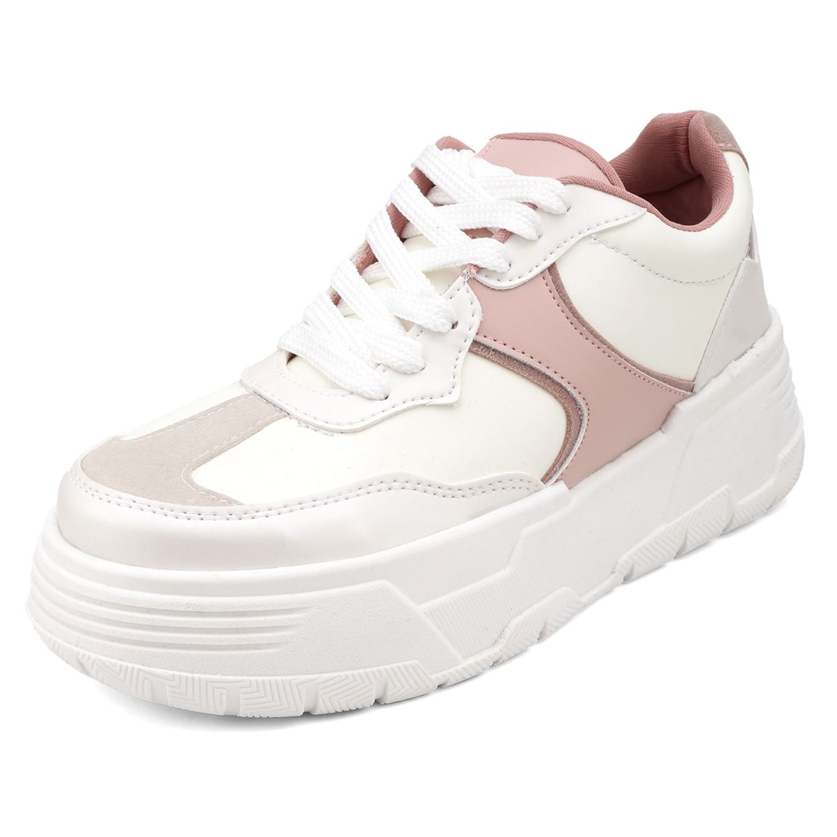 SEVENTEEN - TENIS BLANCOS CON APLIQUES ROSADOS SEVENTEEN LILY