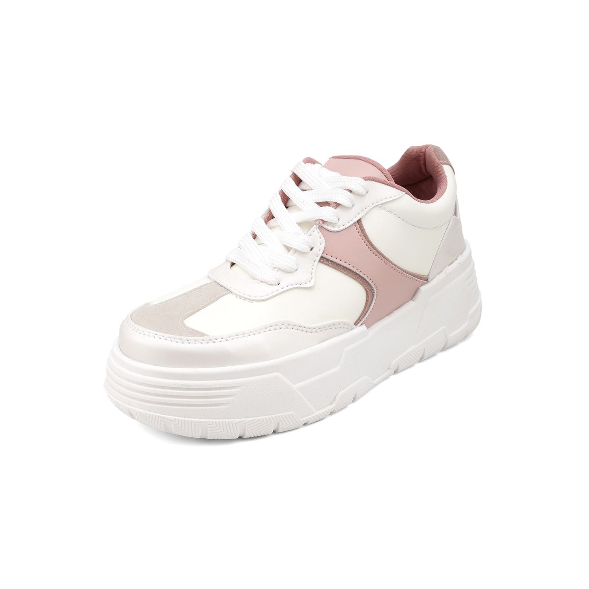 SEVENTEEN - TENIS BLANCOS CON APLIQUES ROSADOS SEVENTEEN LILY