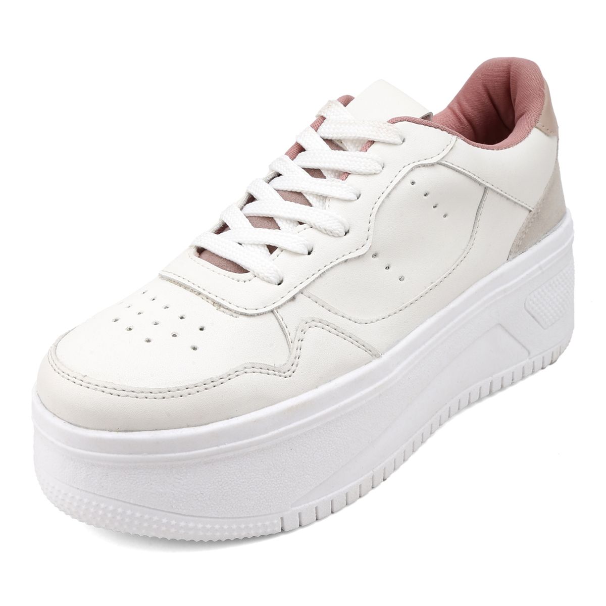 SEVENTEEN - TENIS BLANCOS CON CHULO ROSADO SEVENTEEN LESLIE