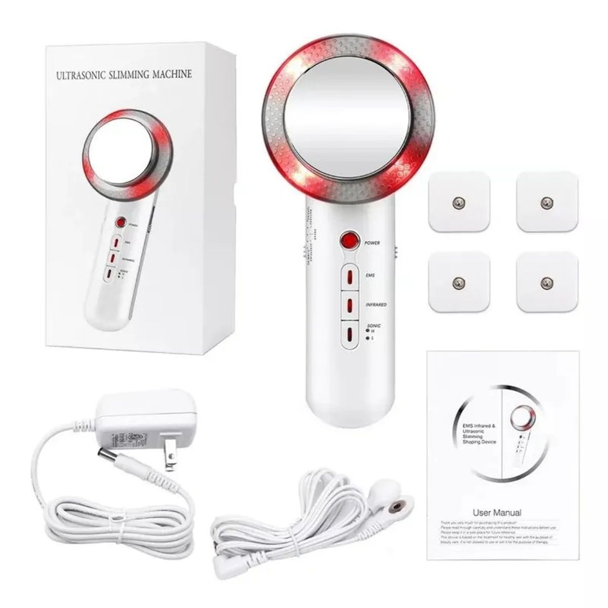 GENERICO - Masajeador corporal 3 en1 ultrasonido cavitación ems adelgazante fotón