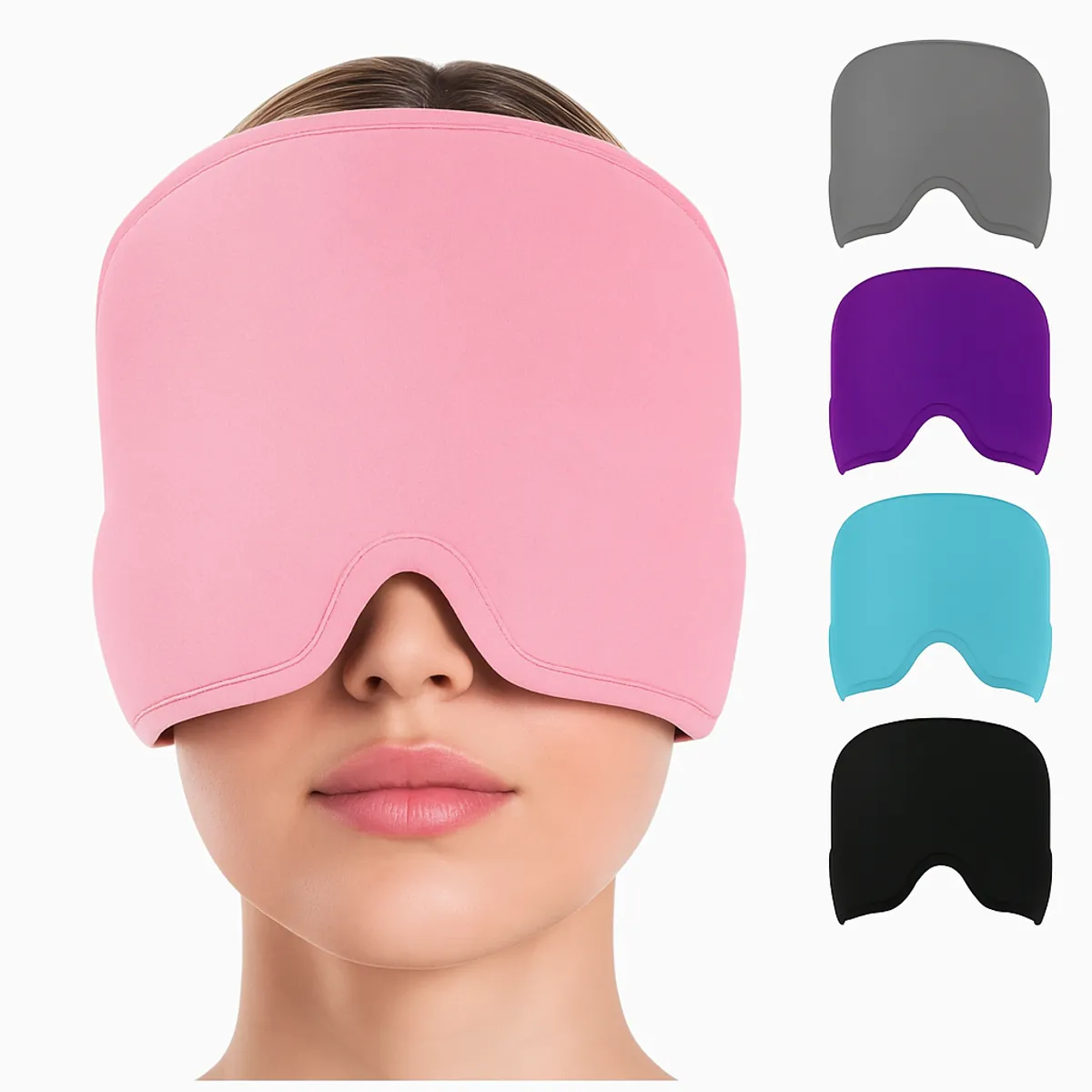 GENERICO - Gorro Compresa de Gel Terapéutico para Migraña - ROSADO