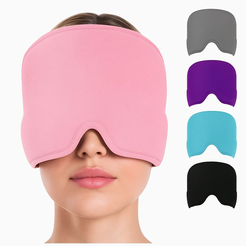 GENERICO - Gorro Compresa de Gel Terapéutico para Migraña - ROSADO