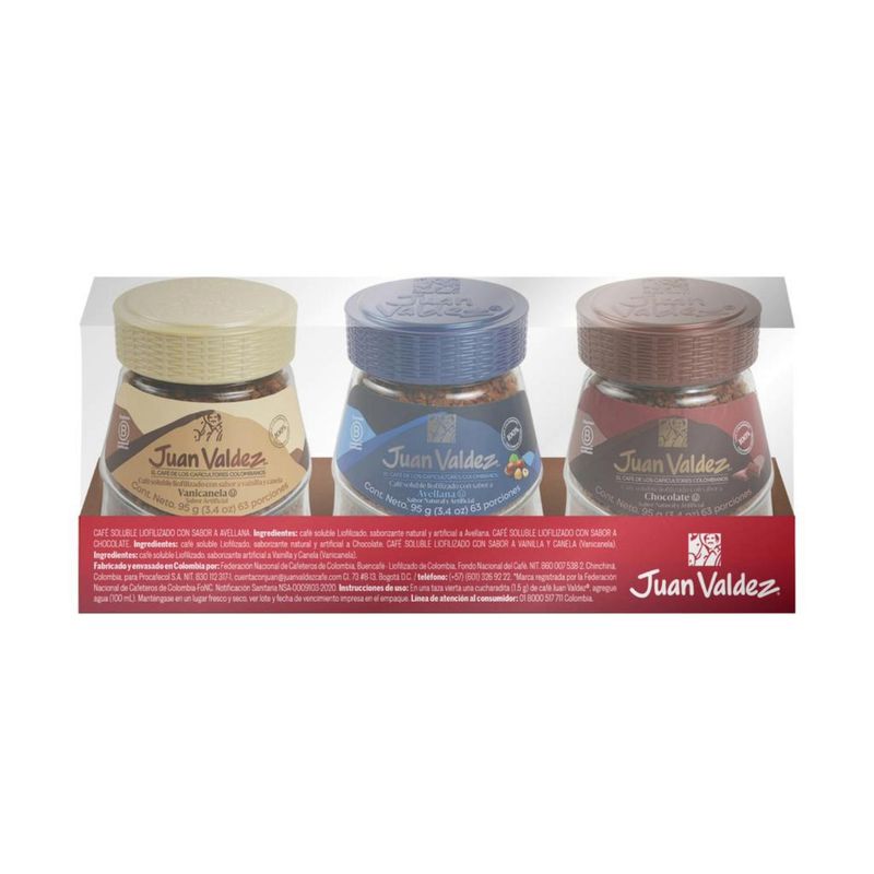 JUAN VALDEZ - Kit Tripack liofi Vanicanela+Chocolate +Avellana