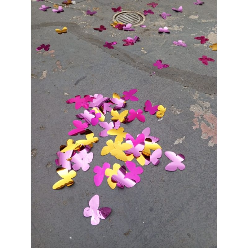 GENERICO - Lanzador De Confeti Mariposas Metalizadas Fiestas