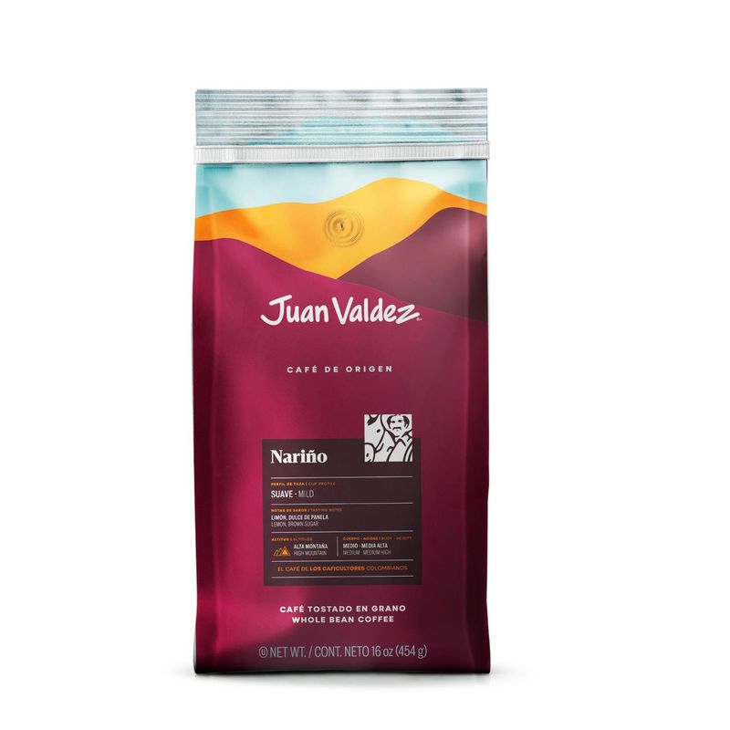 JUAN VALDEZ - Café Juan Valdez Origen Nariño Grano 454 gr