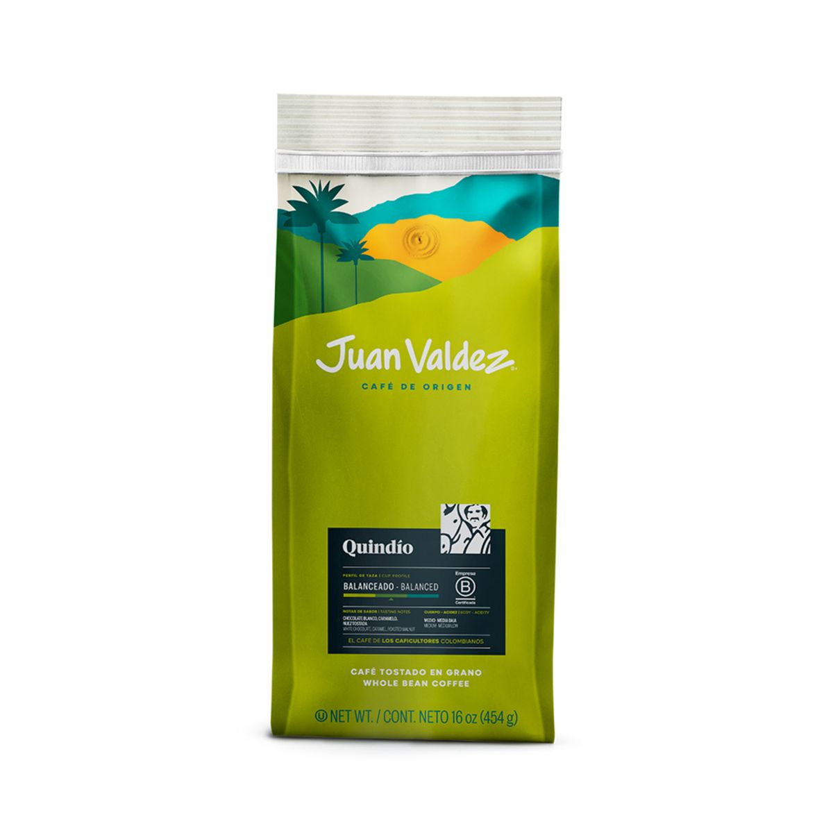 JUAN VALDEZ - Café Juan Valdez Origen Quindio Grano 454 gr