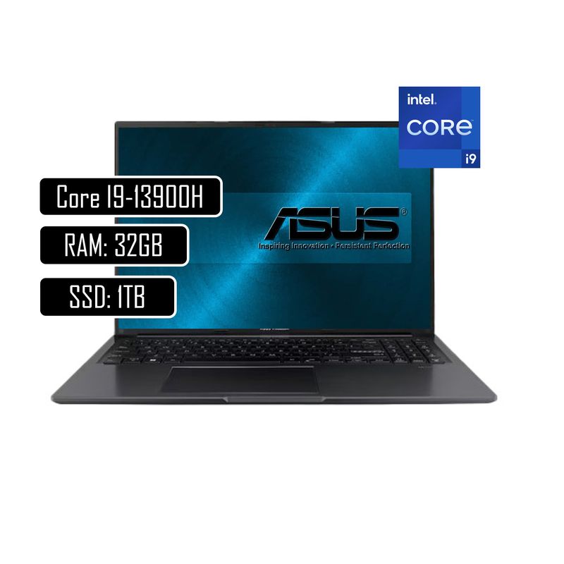 ASUS - Portatil ASUS Vivobook 16 Inte Core i9-13900H RAM 32GB 1TB SSD 16 Pulgadas Win11 Home
