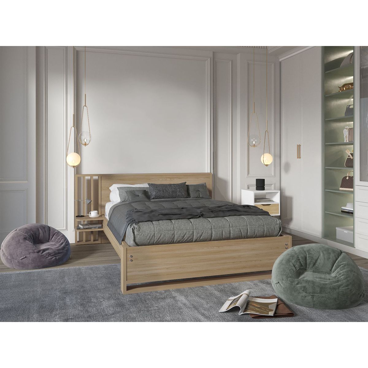 RTA MUEBLES - Cama Vance 1.40 Fresno Europeo CLF 11671 RTA