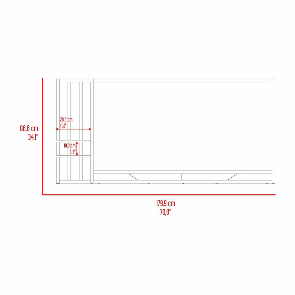 RTA MUEBLES - Cama Vance 1.40 Fresno Europeo CLF 11671 RTA