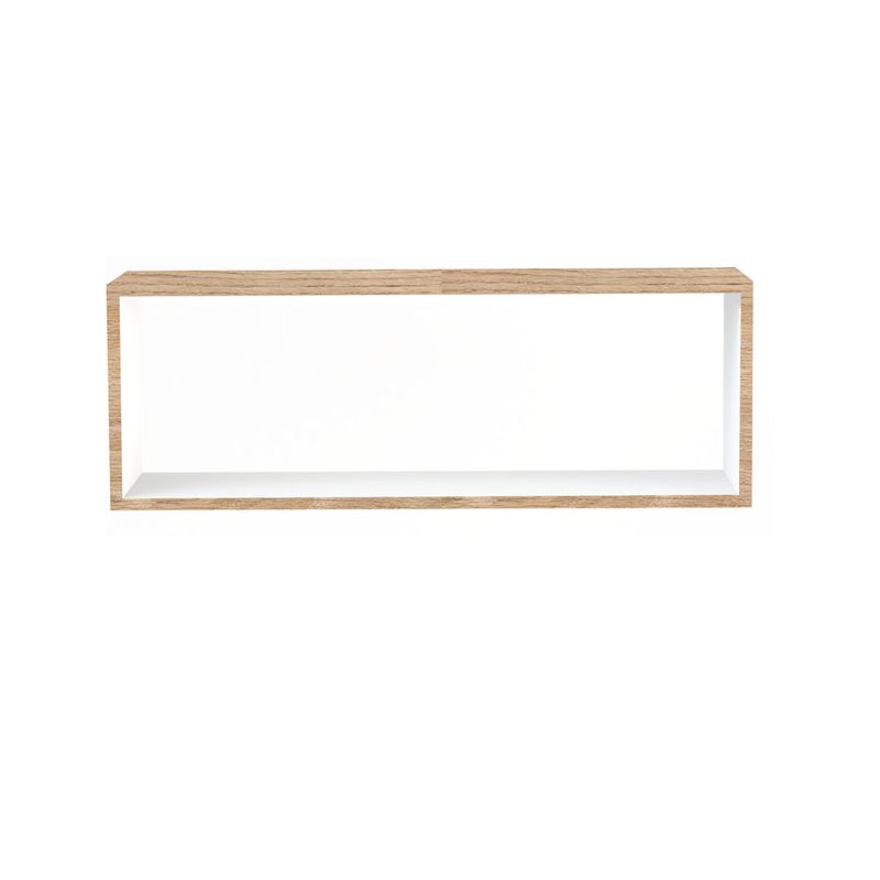 GENERICO - REPISA RECT 83X25X22 CM ROVERE+BLANCO