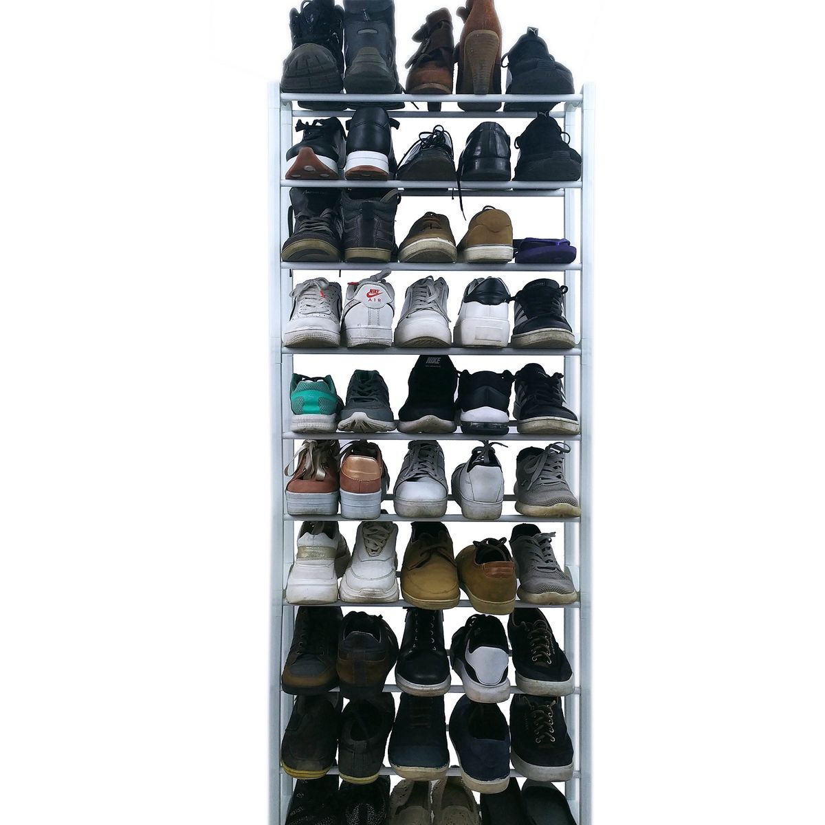 INDUHOGAR - Zapatera organizador de zapatos 25 pares desarmable blanca induhogar