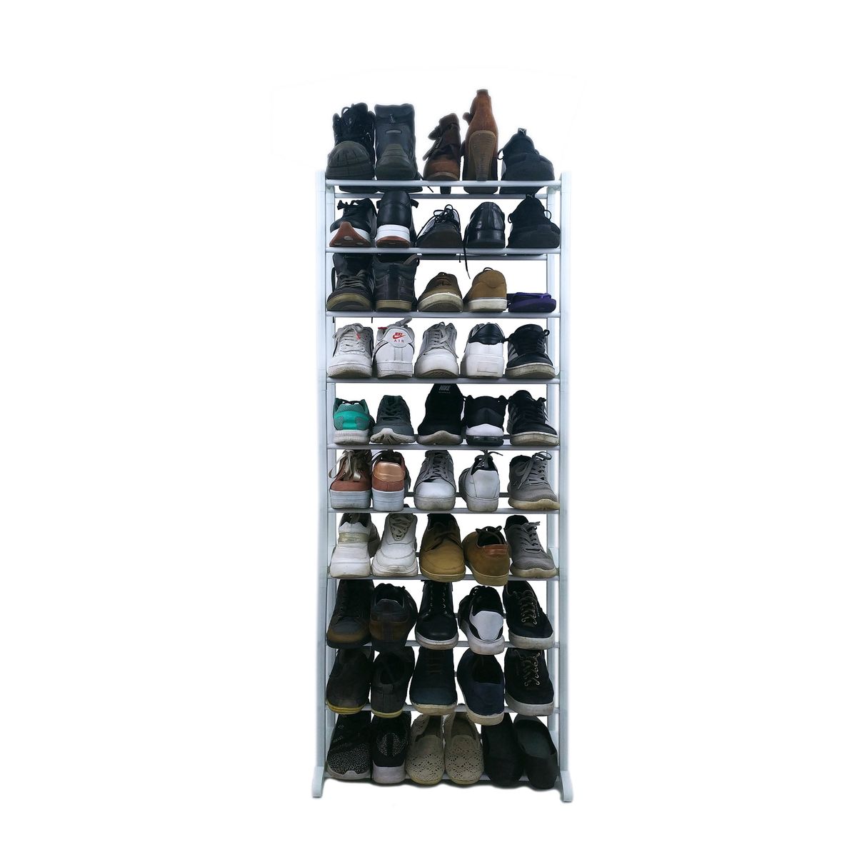 INDUHOGAR - Zapatera organizador de zapatos 25 pares desarmable blanca induhogar