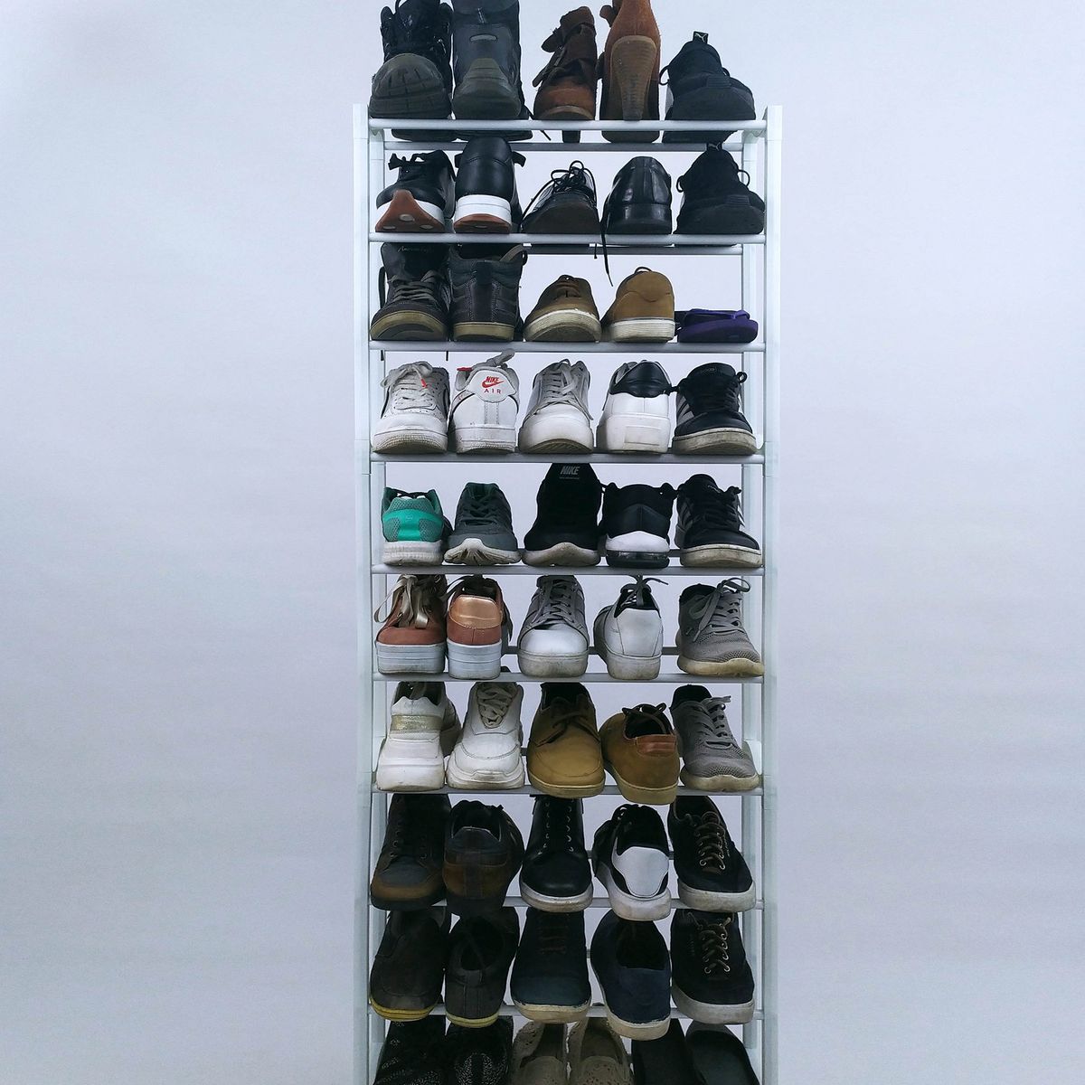 INDUHOGAR - Zapatera organizador de zapatos 25 pares desarmable blanca induhogar